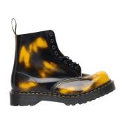 Dr. Martens Lackläder Snörstövlar Yellow, Dam