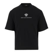 Versace Bomull Crew Neck T-shirt Svart Black, Herr