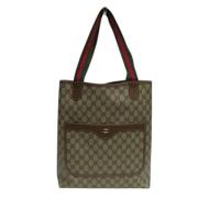 Gucci Vintage Pre-owned Canvas totevskor Beige, Dam