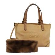 Gucci Vintage Pre-owned Laeder handvskor Beige, Dam