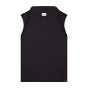 Courrèges Svart Tanktop med Logo Applique Black, Herr