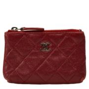 Chanel Vintage Pre-owned Laeder plnbcker Red, Dam