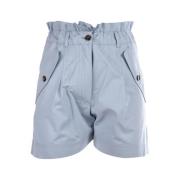 Kenzo Hög Midja Broderade Shorts Blå Blue, Dam