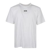 Gcds Ekologisk bomull T-shirt med logotyp White, Herr