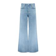 Isabel Marant Lemony Ice Blue Flared Denim Jeans Blue, Herr