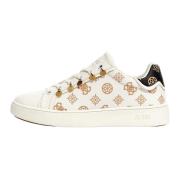 Guess Urbana Logotyptryckta Sneakers White, Dam