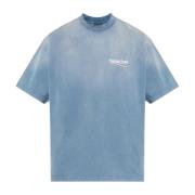 Balenciaga T-shirt med tryck Blue, Herr