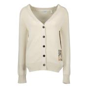 Burberry Beige Cavalier Ull Cardigan Beige, Dam