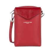 Lancaster Dubbel Zip Smartphone Pouch Maya Carmin Red, Dam