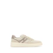 Hogan Ivory läder sneakers Beige, Dam