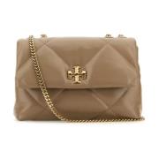 Tory Burch Grå läder axelväska Beige, Dam