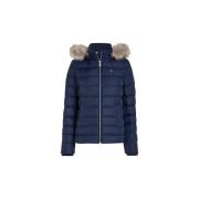 Tommy Jeans Kort Pufferjacka Blue, Dam