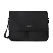 Lancaster Magnetisk Flap Axelväska Basic Vita Black, Dam