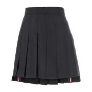 Thom Browne Grafitull Mini Kjol Gray, Dam