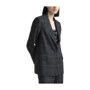 Peserico Stretch kashmir ull blazer Gray, Dam