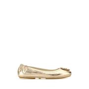 Tory Burch Guld Minnie Ballerinaskor Yellow, Dam