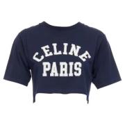 Celine Vintage Pre-owned Bomull toppar Blue, Dam