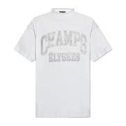 Balenciaga T-shirt med tryck Beige, Herr