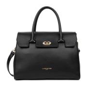 Lancaster Väskflap med Lås - Foulonné Milano Black, Dam