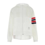 Thom Browne Vit Swing Windbreaker Jacka White, Dam