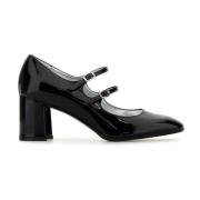 Carel Svarta läder Alice pumps 7cm klack Black, Dam