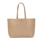 Lacoste Anna Tote Burnt Ochre Beige, Dam