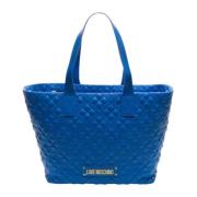 Love Moschino Stiliga Tote Bags för dagligt bruk Blue, Dam