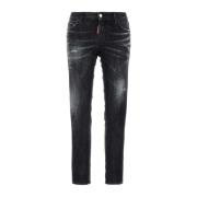 Dsquared2 Svarta stretch denim Jennifer jeans Black, Dam