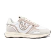 Pinko Stiliga Sneakers i Rosa Beige, Dam