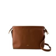 A.p.c. Hasselnöt Syntetisk Crossbody Väska Brown, Dam