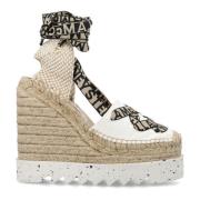 Stella McCartney Stiliga Wedge Espadriller för Kvinnor Beige, Dam