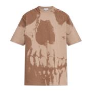 Alexander McQueen T-shirt med tryck Beige, Herr