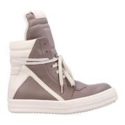 Rick Owens Geometriska High-Top Sneakers Pink, Dam