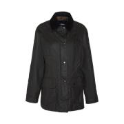 Barbour Vaxad jacka med fickor Green, Dam