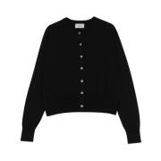 John Smedley Stiligt Stickad Cardigan för Kvinnor Black, Dam