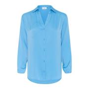 Saint Tropez Elegant Itinasz Skjorta Bluser All Aboard Blue, Dam