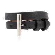 Alexander McQueen Läderarmband Black, Herr