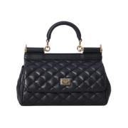 Dolce & Gabbana Stilren Sicilien Handväska Black, Dam