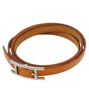 Hermès Vintage Pre-owned Laeder armband Brown, Dam