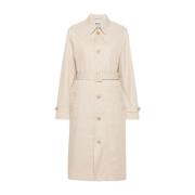 Moschino Kedja Link Trench Coat Beige, Dam