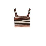 Max Mara Weekend Mjuk Viskos Crop Top Multicolor, Dam