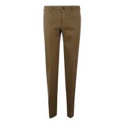 Incotex Slim Fit Bomull Gabardine Byxor Brown, Herr