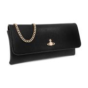 Vivienne Westwood Clutch med logotyp Black, Dam