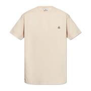 Vivienne Westwood T-shirt med logotyp Beige, Herr