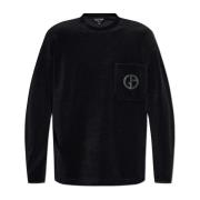 Giorgio Armani Sweatshirt med ficka Black, Herr