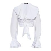 Balmain Kort Skjorta White, Dam