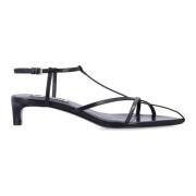 Jil Sander Bur Katt Häl Sandal Black, Dam