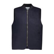 Bl'ker Bear Gilet Dragkedja Sidofickor Blue, Herr