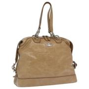 Celine Vintage Pre-owned Laeder handvskor Beige, Dam