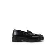 Iceberg Elegant svarta läderloafers med logo monogram Black, Dam